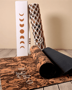 Deluxe Edition Cork Yoga Mat — Caffè Core — Macramé Boho Bag