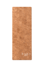 Deluxe Edition Cork Yoga Mat — Vegan Luxe Leather — Macramé Boho Bag