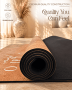 Deluxe Edition Cork Yoga Mat — Vegan Luxe Leather — Macramé Boho Bag