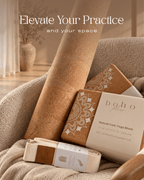 Essential Yoga Props Set — 2 Cork Blocks & Yoga Strap — Storage Bag