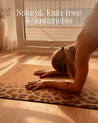 Print Edition Cork Yoga Mat — Leopard Fade — Carry Strap