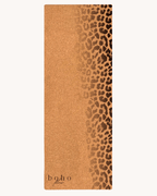 Print Edition Cork Yoga Mat — Leopard Fade — Carry Strap