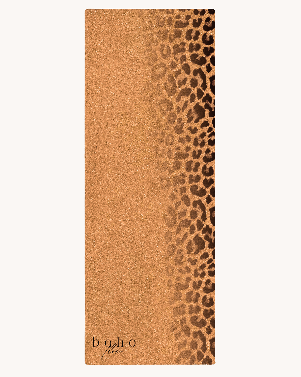 Print Edition Cork Yoga Mat — Leopard Fade — Carry Strap